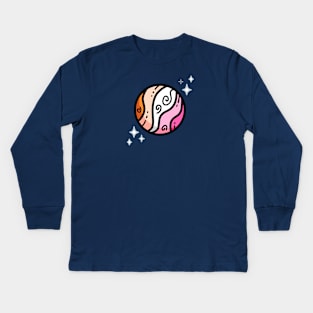 Planet Lesbian Kids Long Sleeve T-Shirt